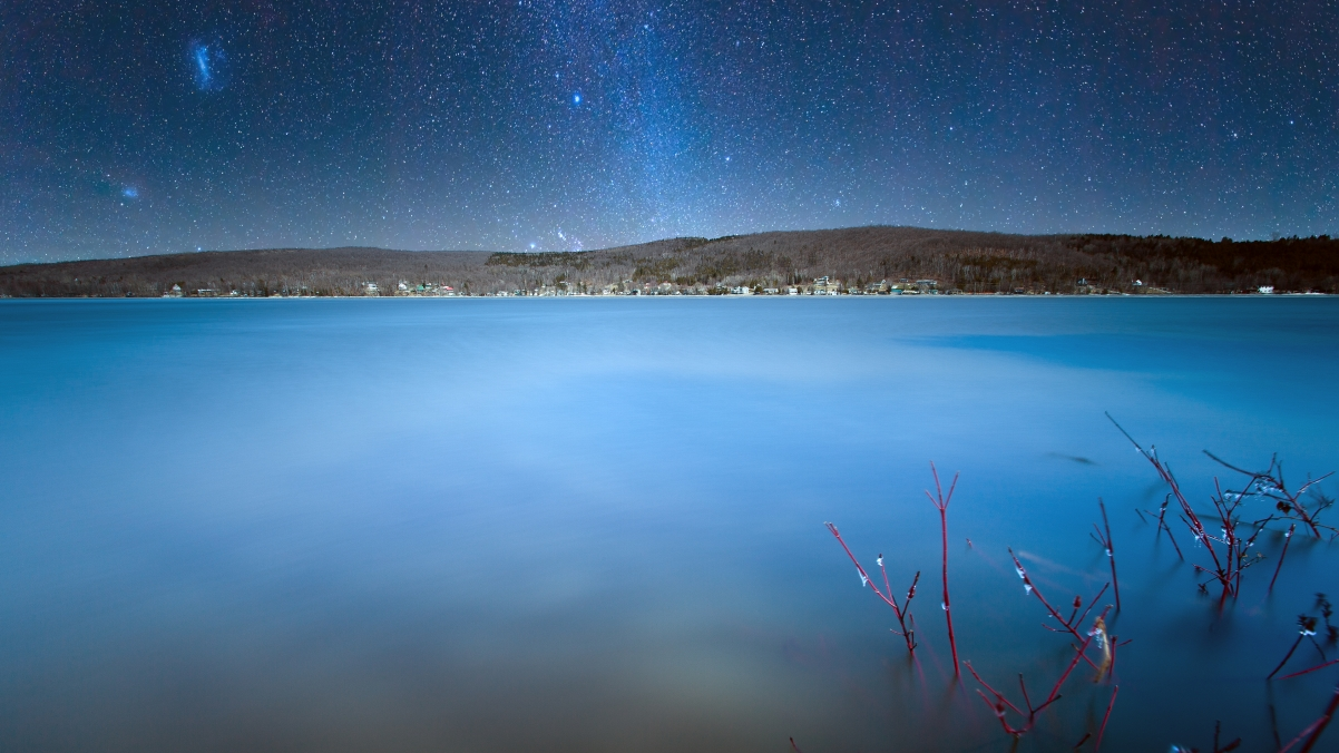 ‘~威廉湖 银河系3840×2160桌面背景’ 的图片