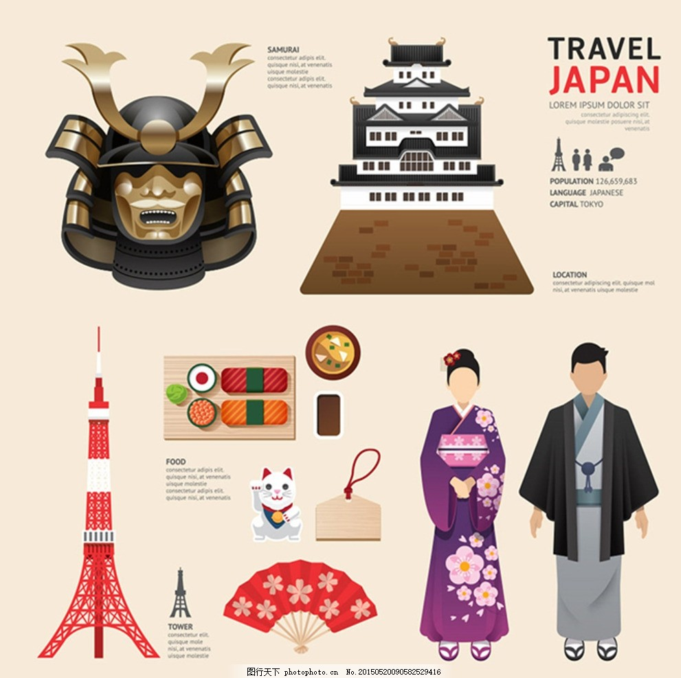 日本文化元素,日本旅游,旅行,旅游景点,著名景点,旅游图标,东京塔