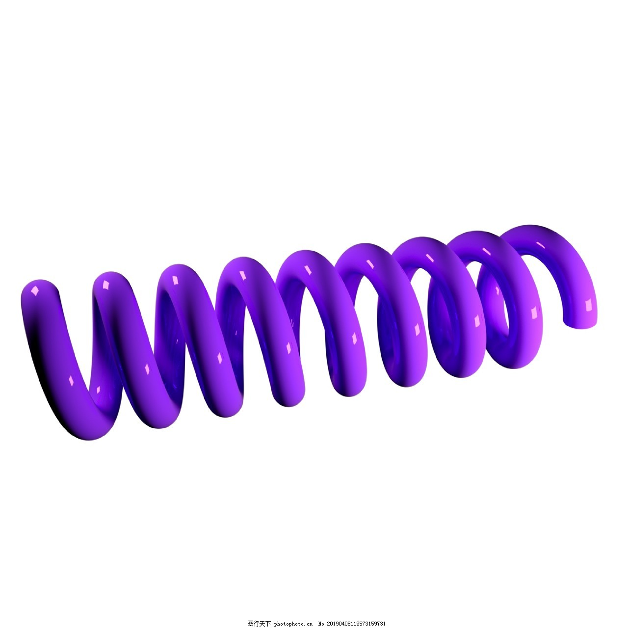 ‘~C4D紫色促销装饰立体弹簧图片_效果元素_平面创作元素-  ~’ 的图片