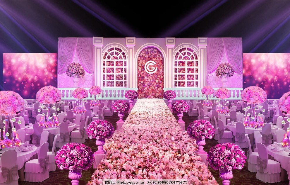 梦幻粉红婚礼主背景,欧式,桌花,粉色,设计,文化艺术,其他