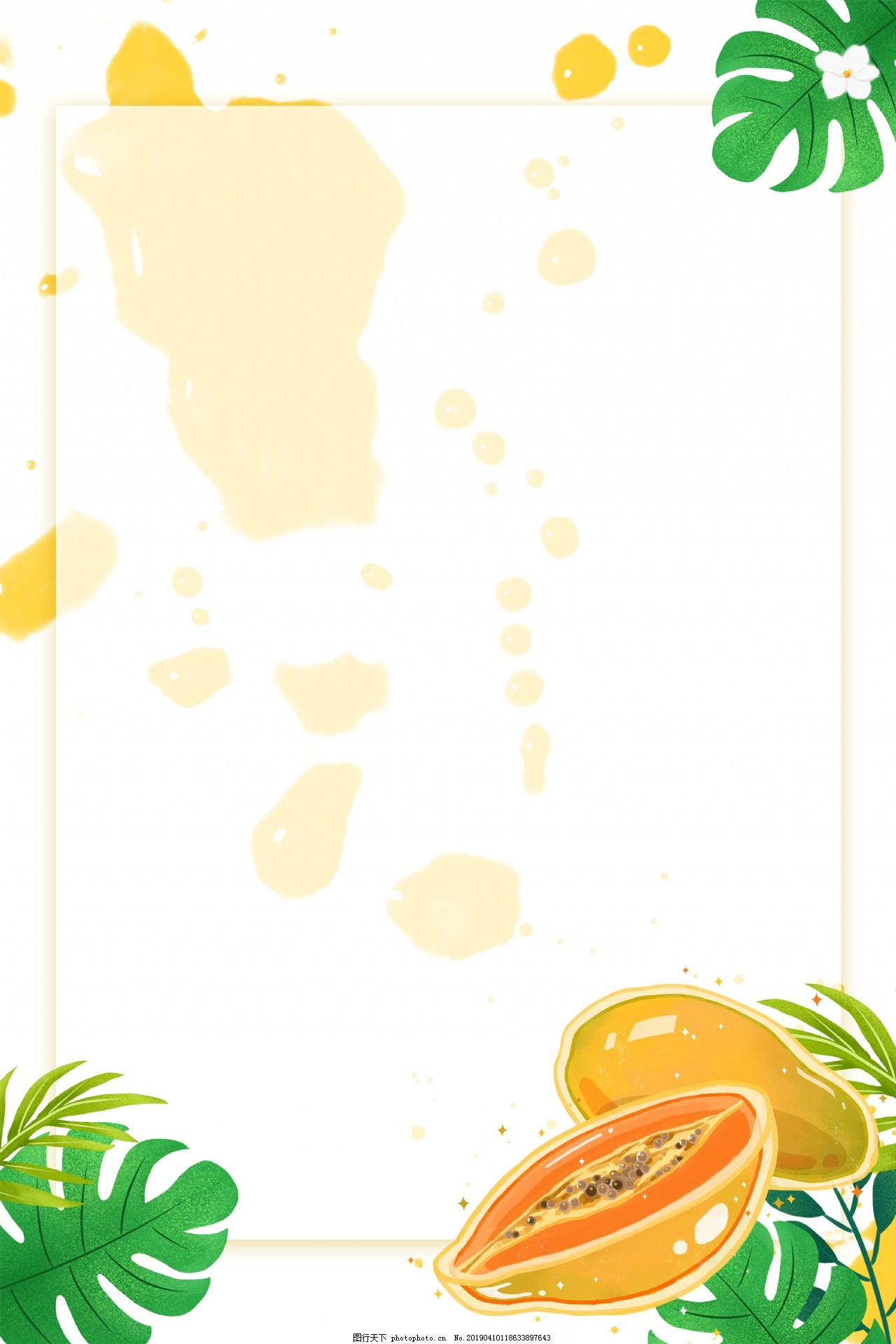 ‘~七月水果白色背景素材图片_H5背景_底纹边框-  ~’ 的图片