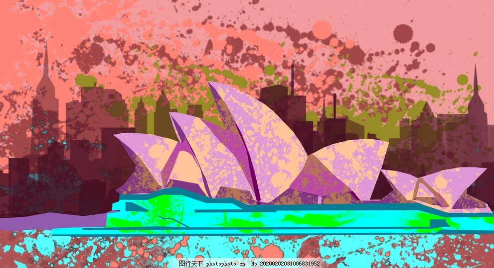 ‘~悉尼歌剧院水彩画 油画图片_其他_广告创意-  ~’ 的图片