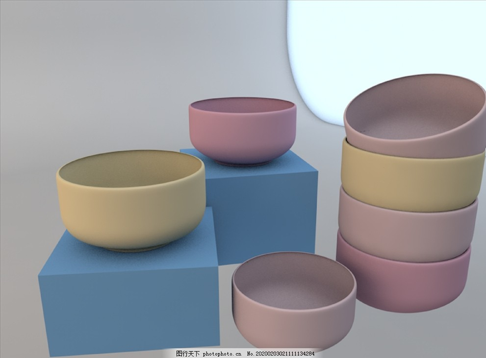 ‘~厨房碗C4D模型图片_3D作品平面创作_3D平面创作-  ~’ 的图片